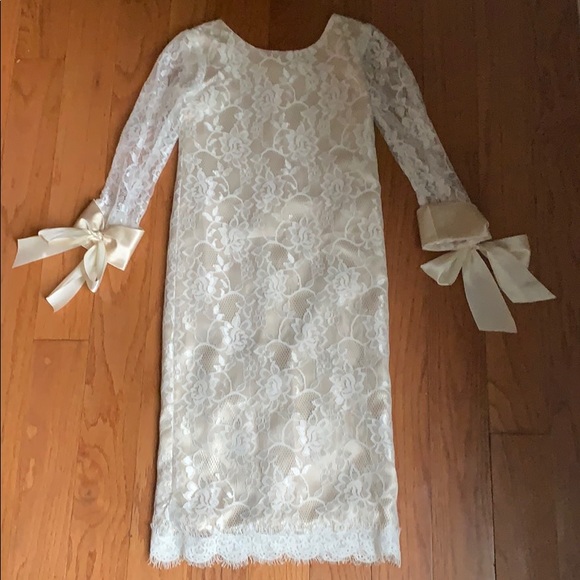 Beautiful elegant girls dress with lace.